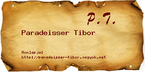 Paradeisser Tibor névjegykártya