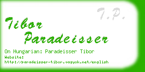 tibor paradeisser business card